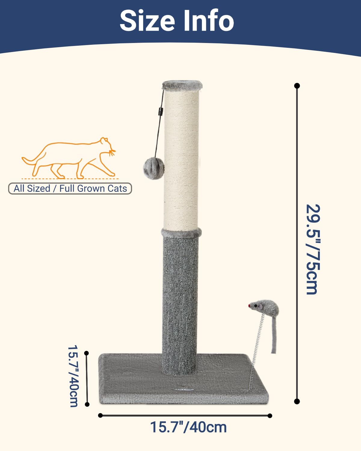 Happi N Pets base estable de 15,7 x 15,7 pulgadas para equilibrio.