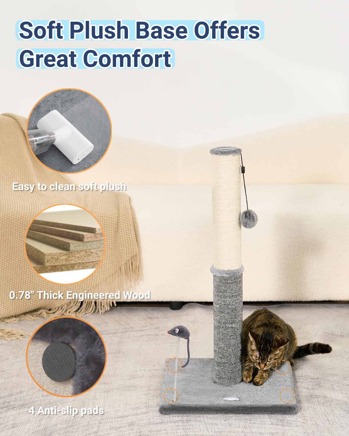 Happi N Pets diseño moderno en gris que complementa cualquier hogar.