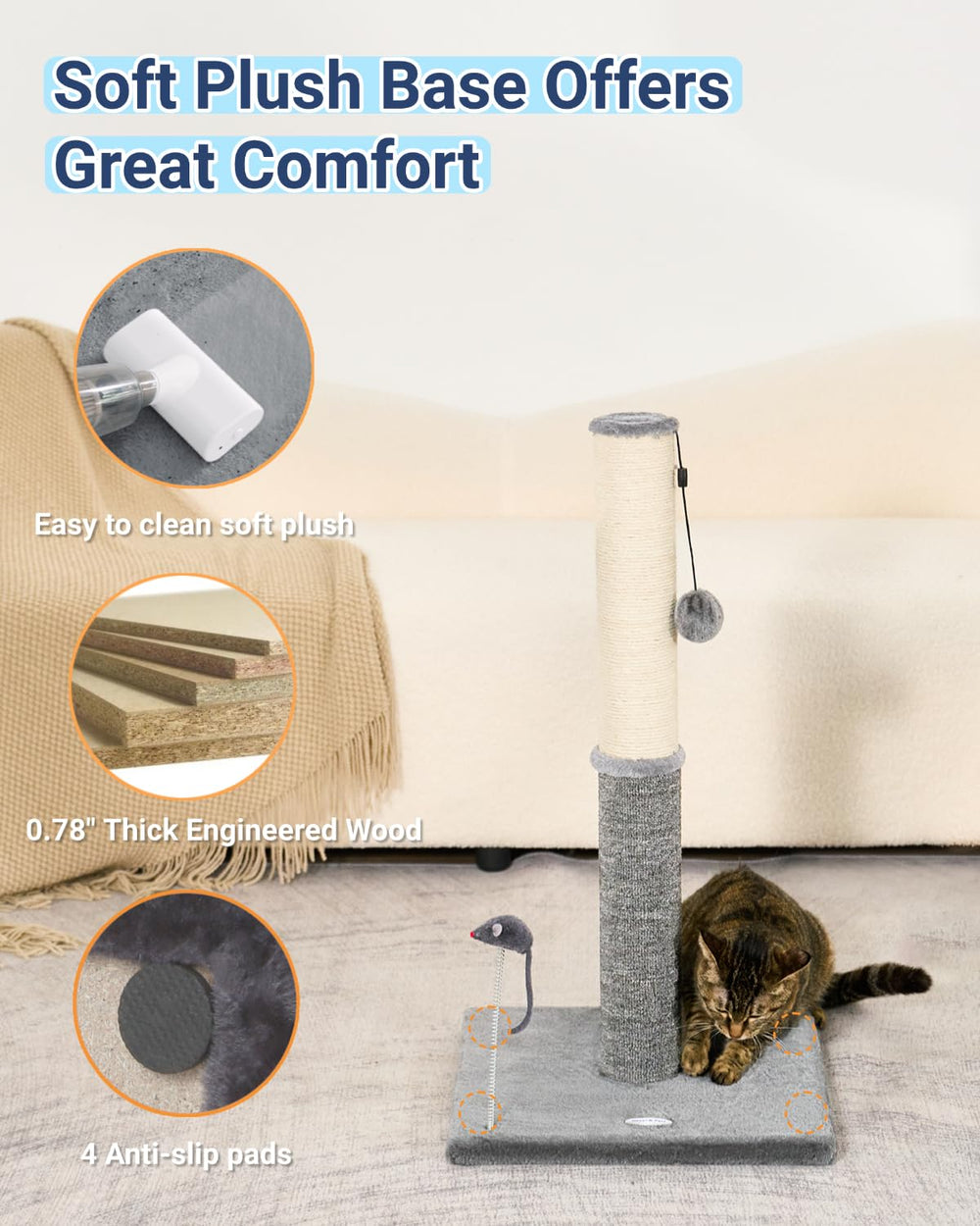 Happi N Pets diseño moderno en gris que complementa cualquier hogar.