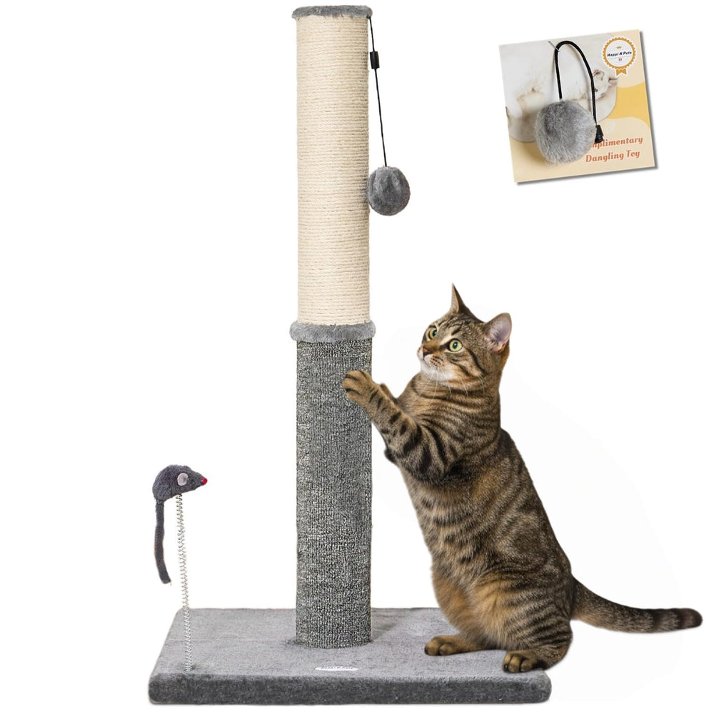 Happi N Pets poste rascador con sisal de 29,5 pulgadas para arañar.