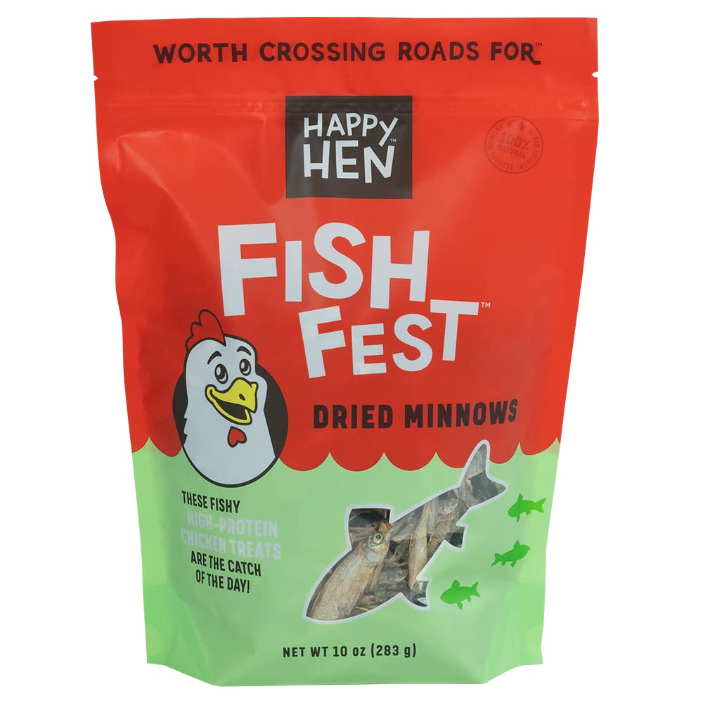 Happy Hen Treats Fish Fest, pececillo deshidratado, snack proteico para gallinas