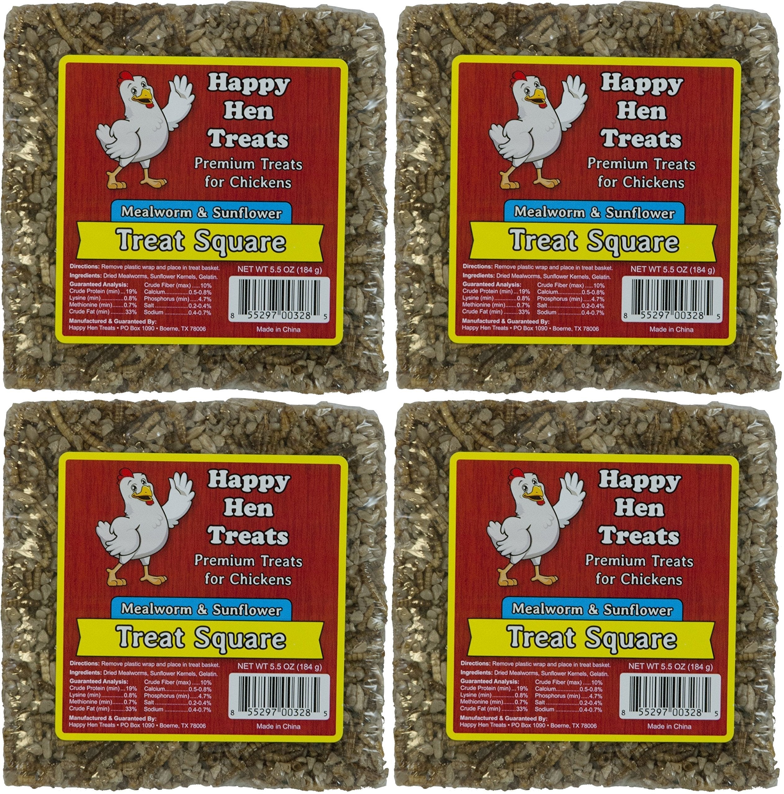 Happy Hen Treats: snack de gusanos de harina y semillas de girasol para aves, excelente para recompensa