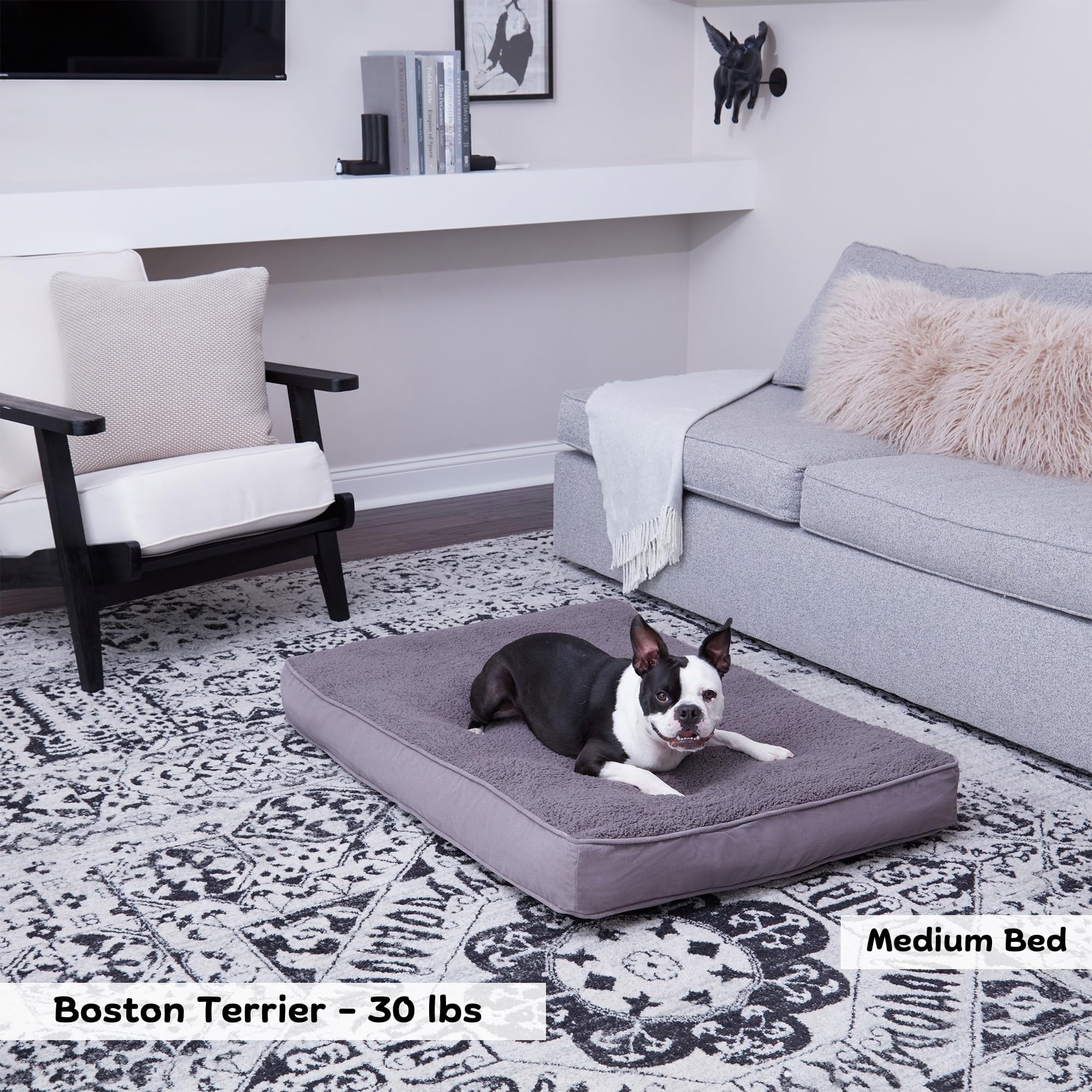 Happy Hounds Daisy Deluxe: borde-caja proporciona perfil estable para dormir.