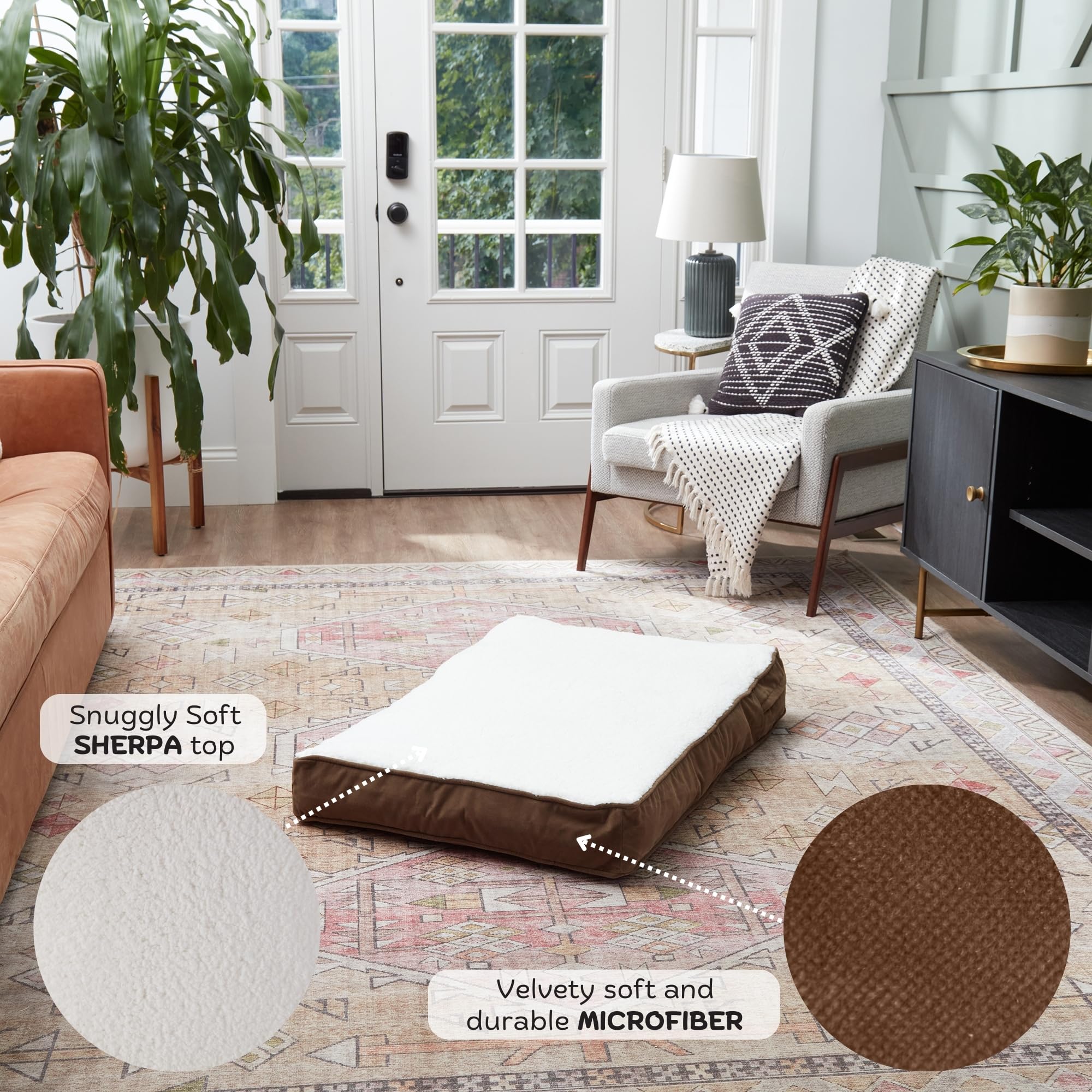 Cama Happy Hounds Daisy Deluxe, funda removible fácil de lavar