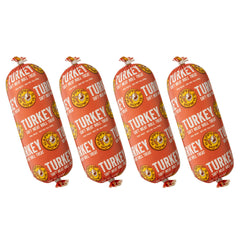 Happy Howie's rollos de carne de pavo suaves, ideales para premiar y cortar en porciones.