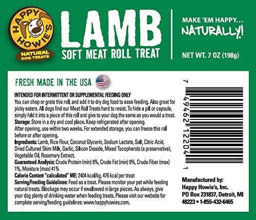 Happy Howie's rollos de carne suaves para perros, pack 3 para mayor valor