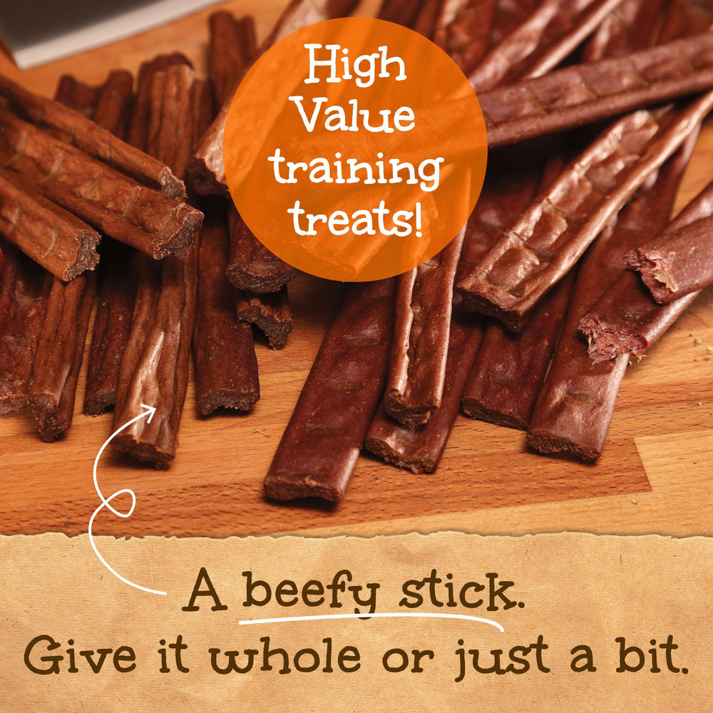 Woof Stix de Happy Howie's, ternera cocida lentamente, textura suave.