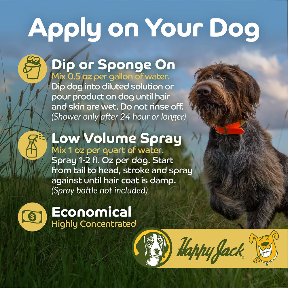 Happy Jack Kennel Dip control de 30 días para pulgas y garrapatas