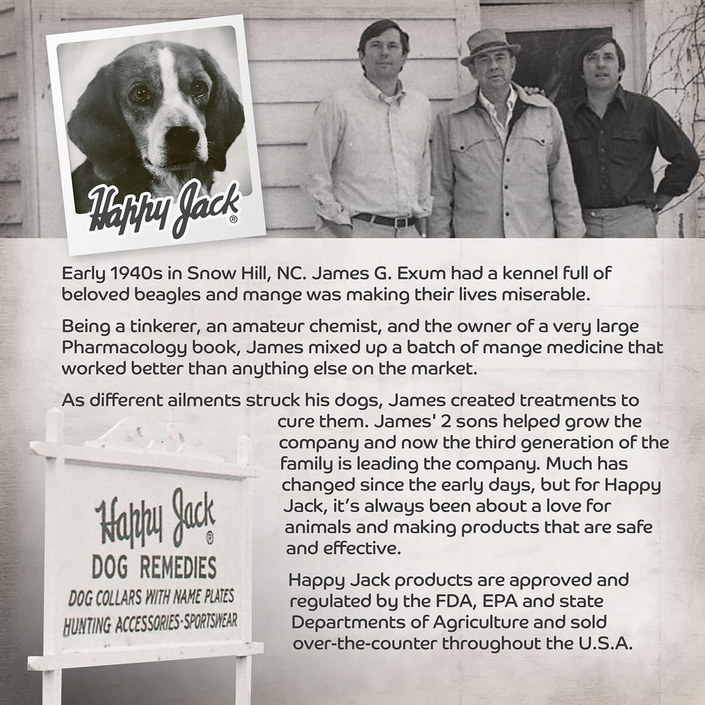 Rutina de cuidado en 3–7 días con HAPPY JACK.