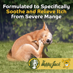 Happy Jack Sardex: aplicación suave para sarna en perros, facilita el cuidado diario.
