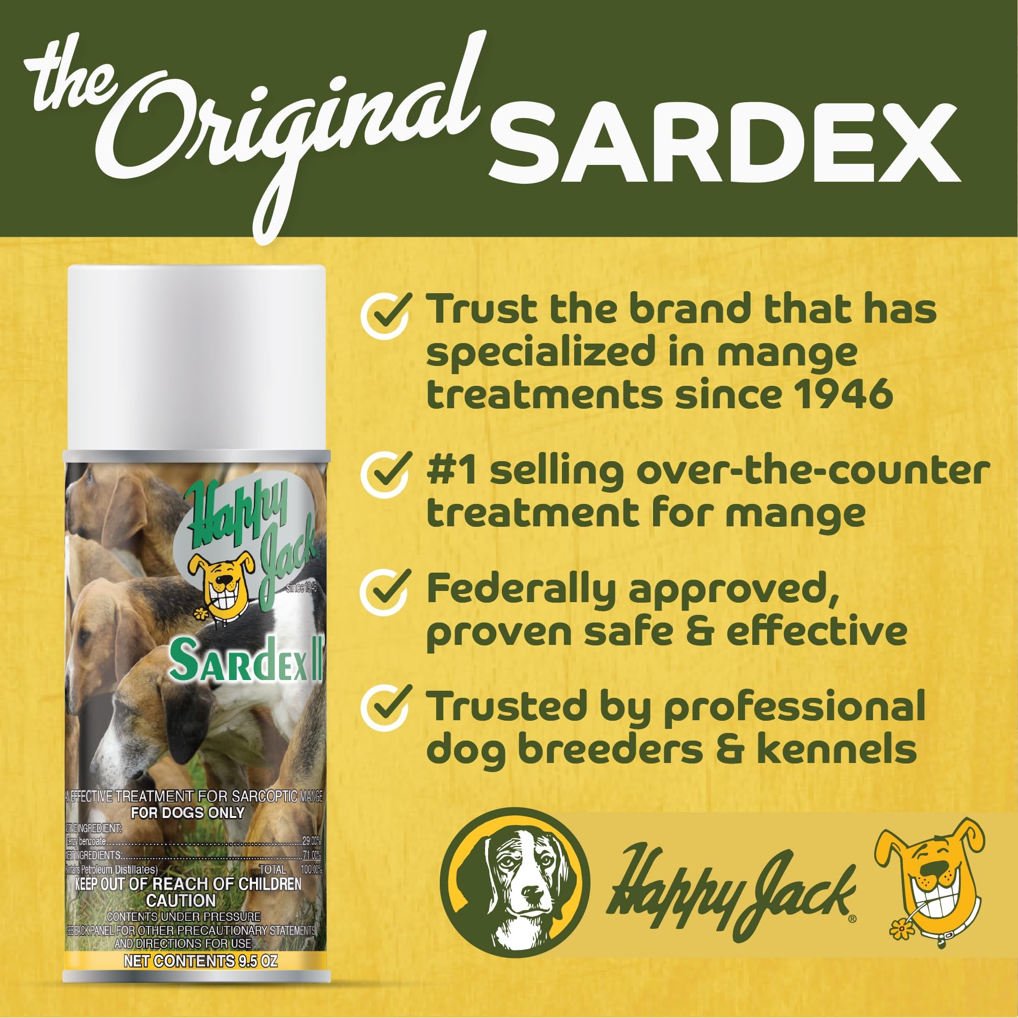 Happy Jack Sardex: fabricado en EE. UU. con control de calidad.