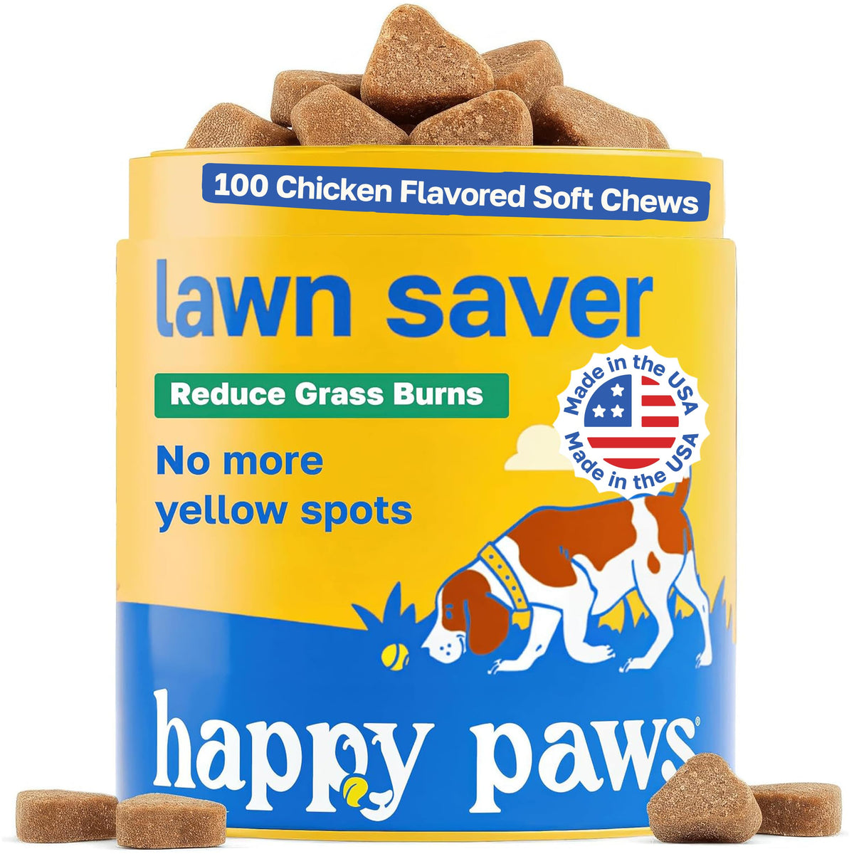 Happy Paws Lawn Saver: equilibrio urinario para perro y jardín sano.