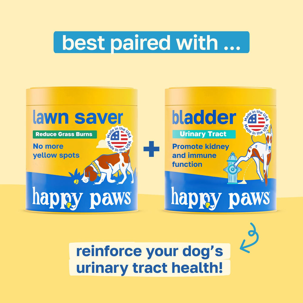 Happy Paws Lawn Saver: sin organismos modificados genéticamente y fórmula vegana.