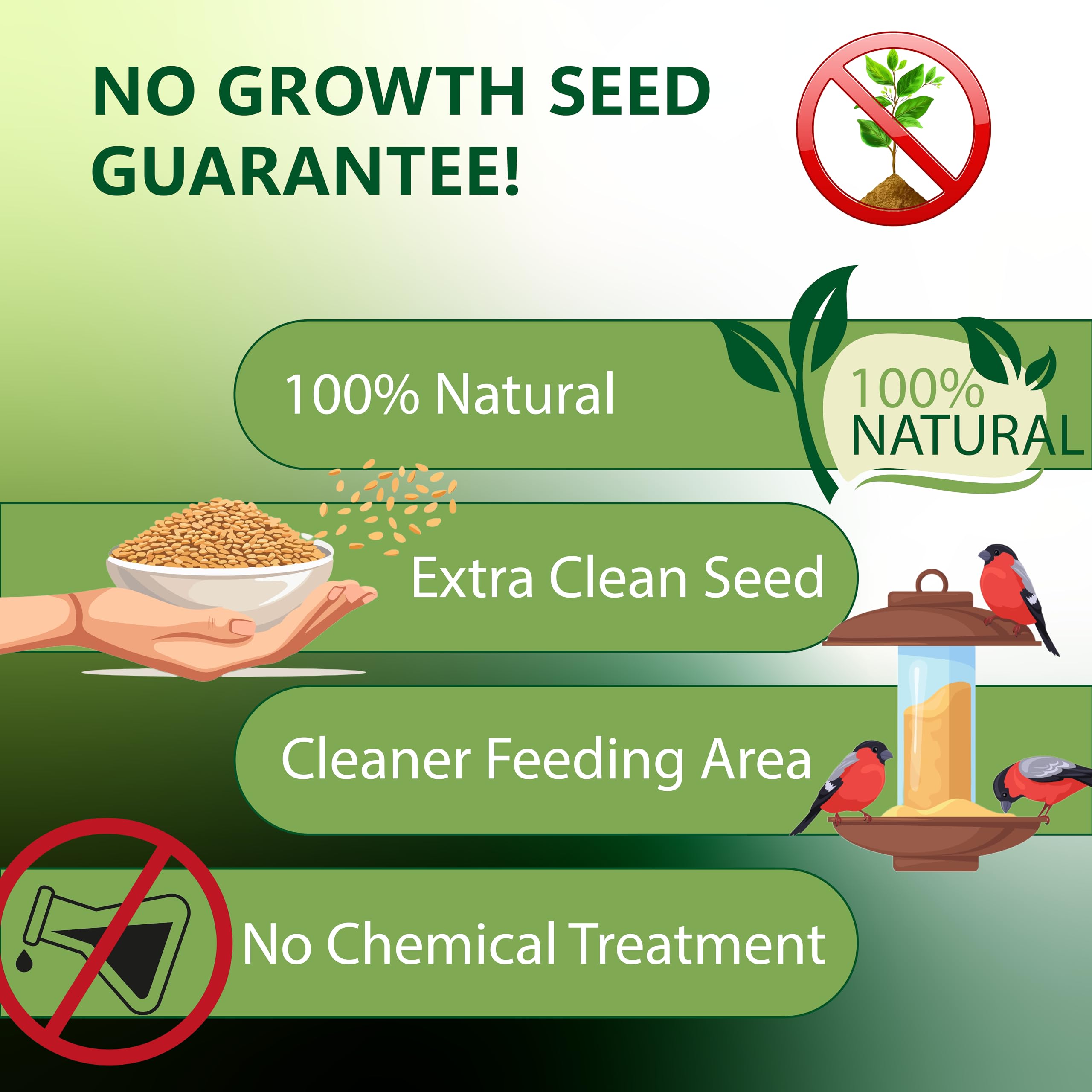 Granos de girasol en Happy Wings Finch Blend para variedad de aves.