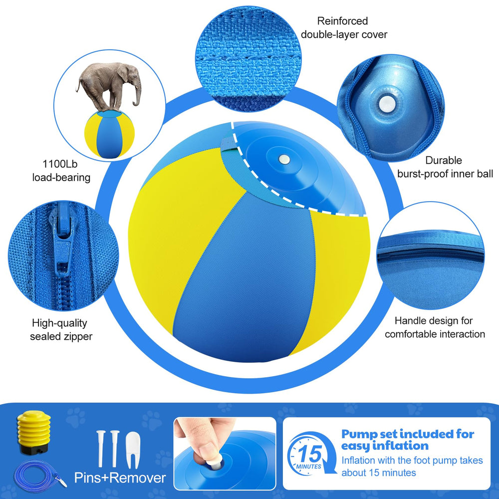 Happypaw Pelota Pastoreo, kit de inflado incluido para comodidad.