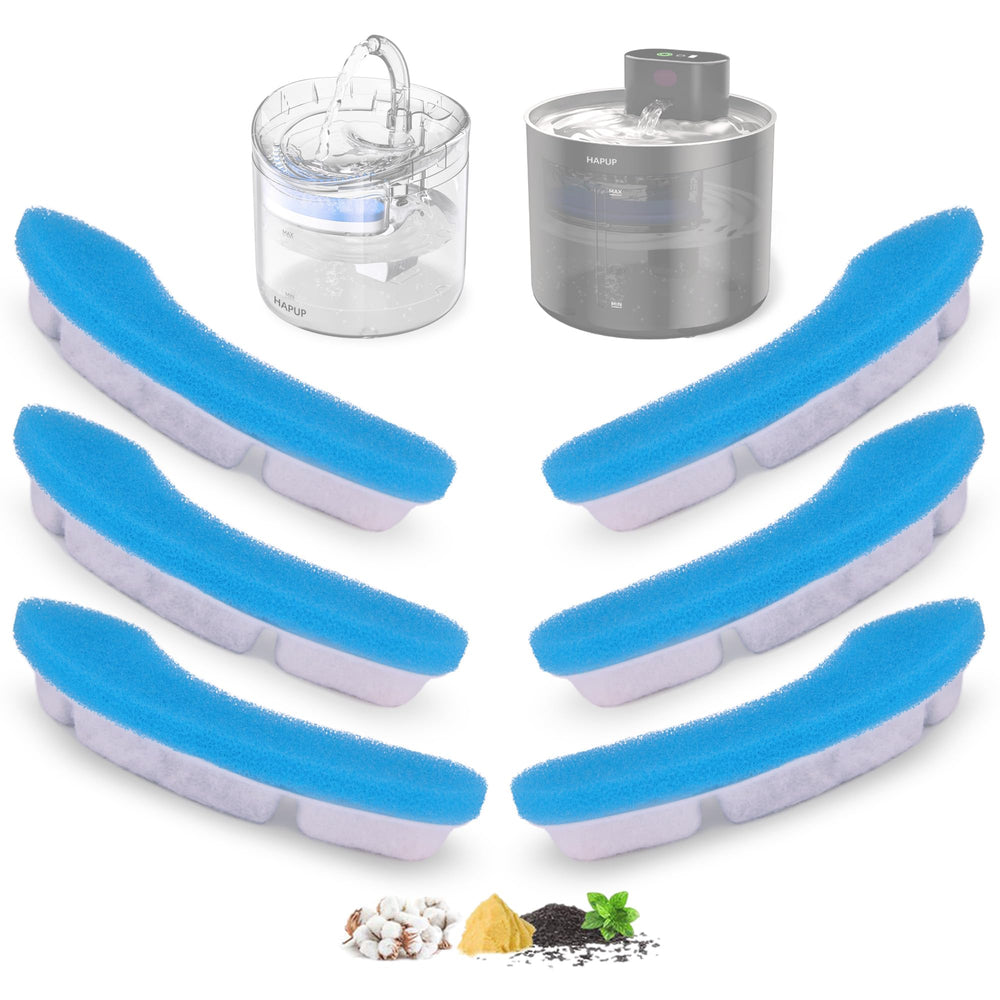 Filtro HAPUP en forma de arco para fuente felina, mejora la purificación del agua.