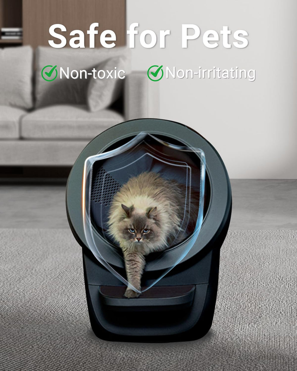 Harich CurLife seguro para mascotas, formulación suave para casas con gatos.