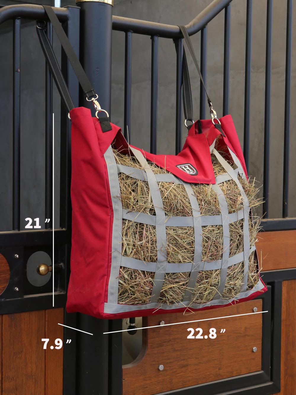 Conjunto de tres bolsas para varios caballos o puestos de alimentacion