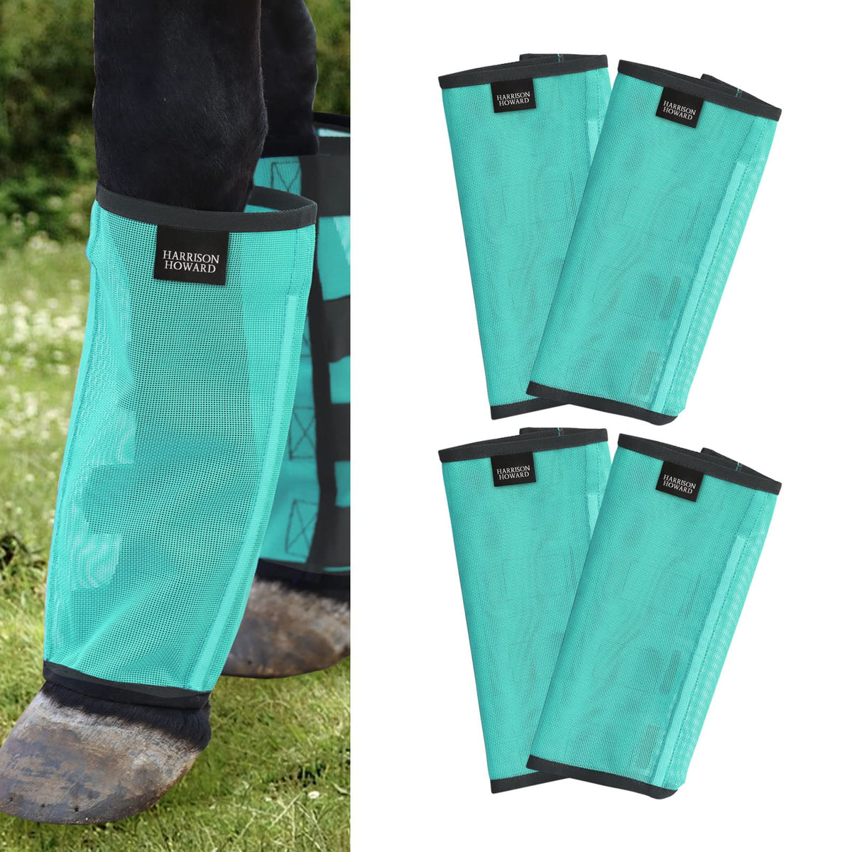 Botas antifly Harrison Howard con malla ventilada para protección UV y confort.