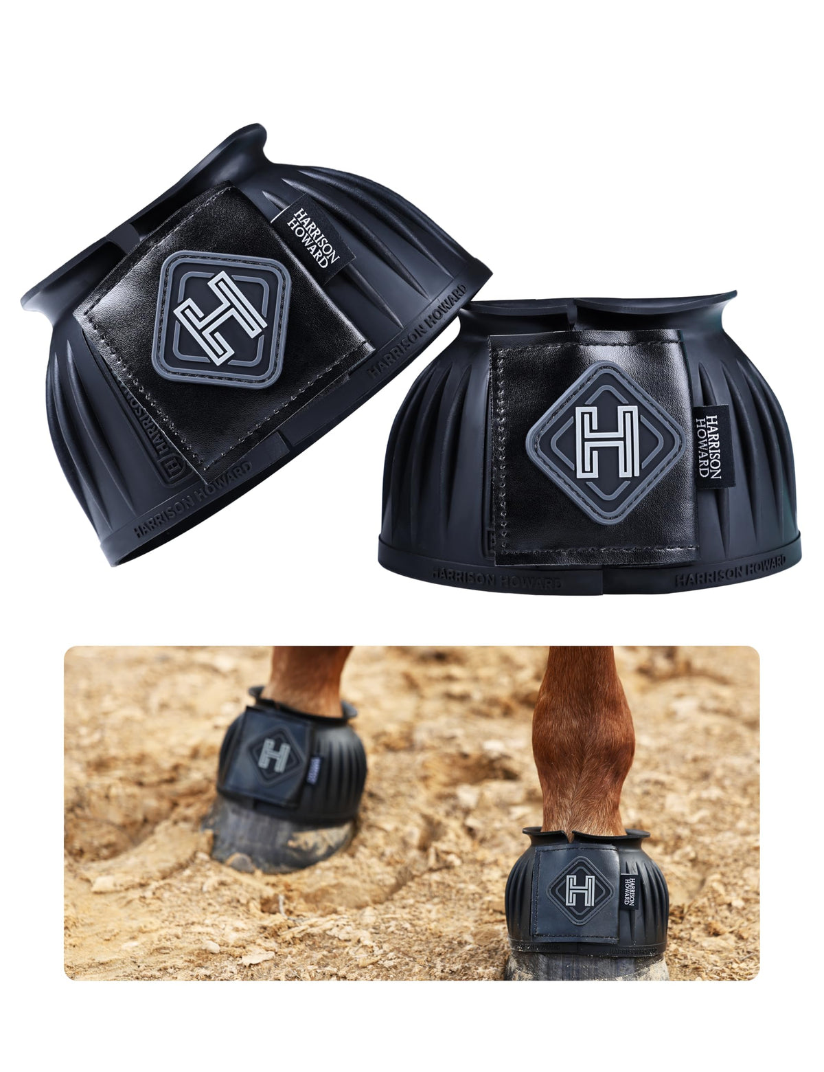 Harrison Howard botas 360-cobertura protegen el casco del caballo en cada paso.