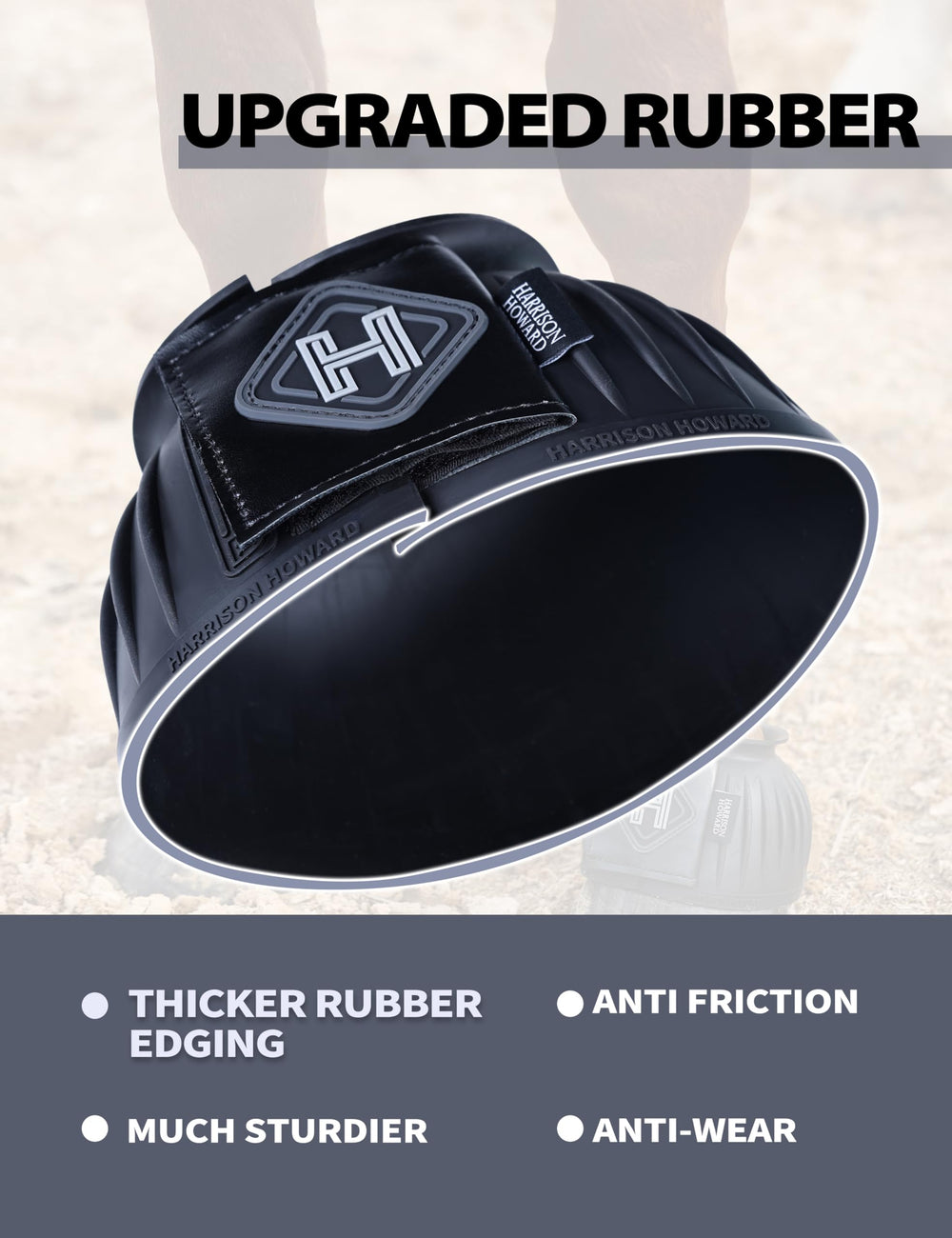 Harrison Howard botas-caucho-exterior-rayas refuerzan protección y evitan protrusiones.