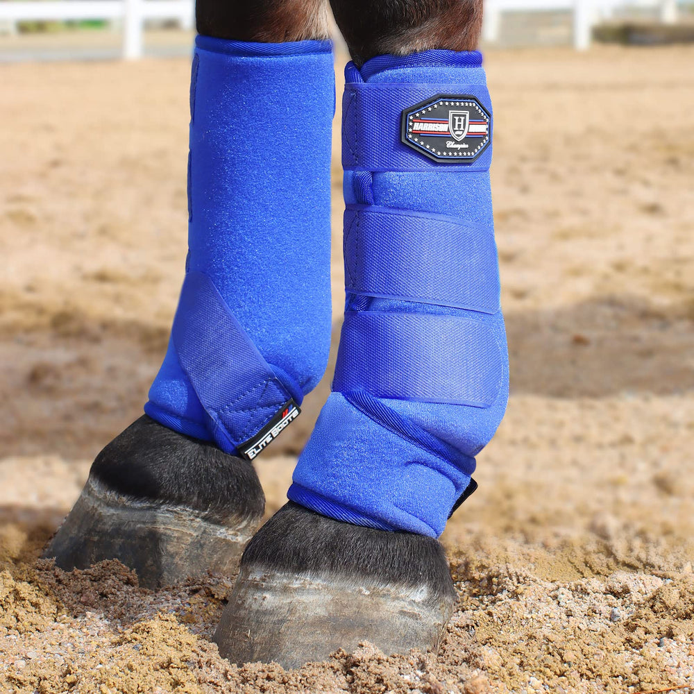 Botas delanteras Harrison Howard con amortiguación para protección de las patas.