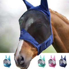 CareMaster Pro de Harrison Howard, máscara moscas para caballo, protección efectiva contra insectos.