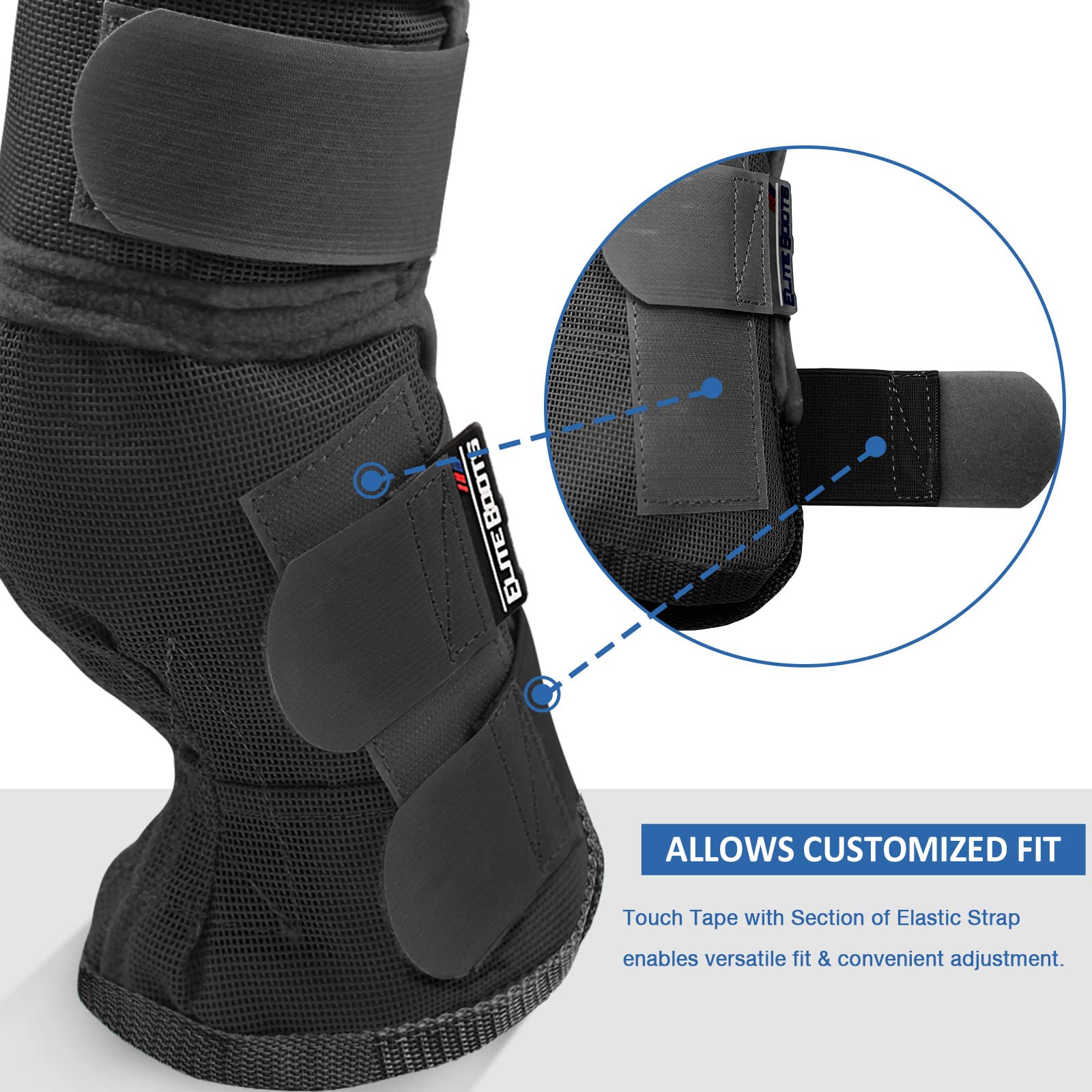 Cierre gancho y bucle Harrison Howard ajustable para un ajuste personalizado.