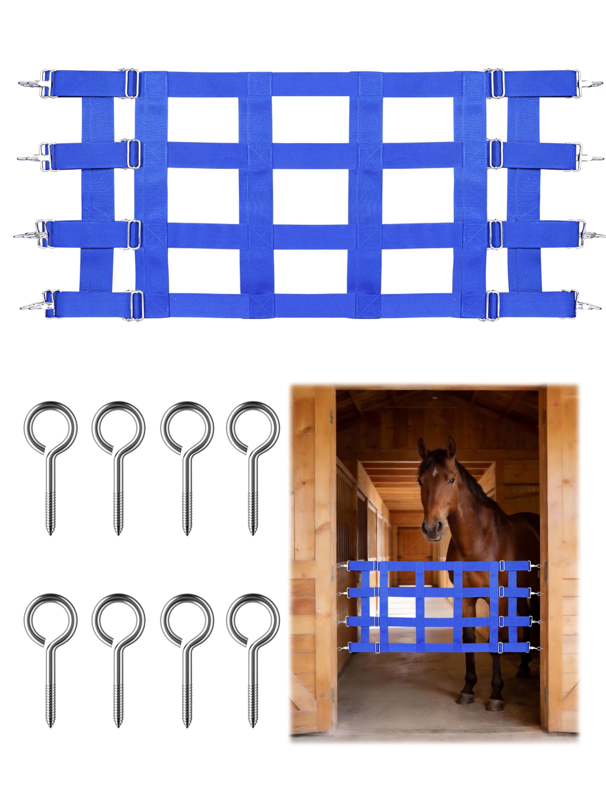 Protector-establo Harrison Howard con rejilla de 4 listones, visibilidad y ventilación para el caballo.
