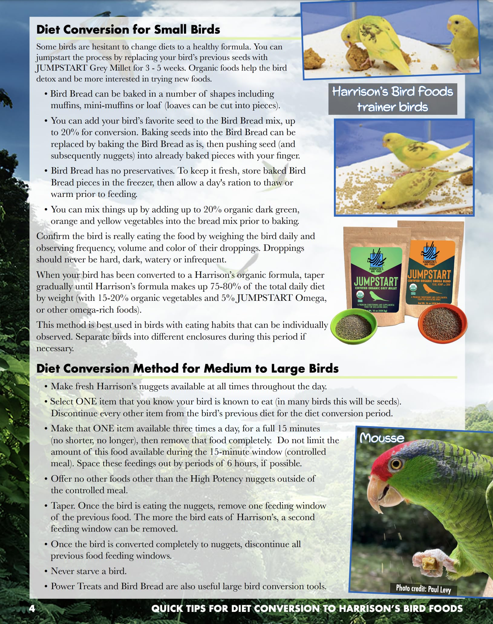 Harrison's Alimento para aves con ingredientes de calidad humana y balance nutricional.