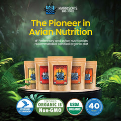 Granos y legumbres no GMO en Harrison's para base nutritiva diaria.