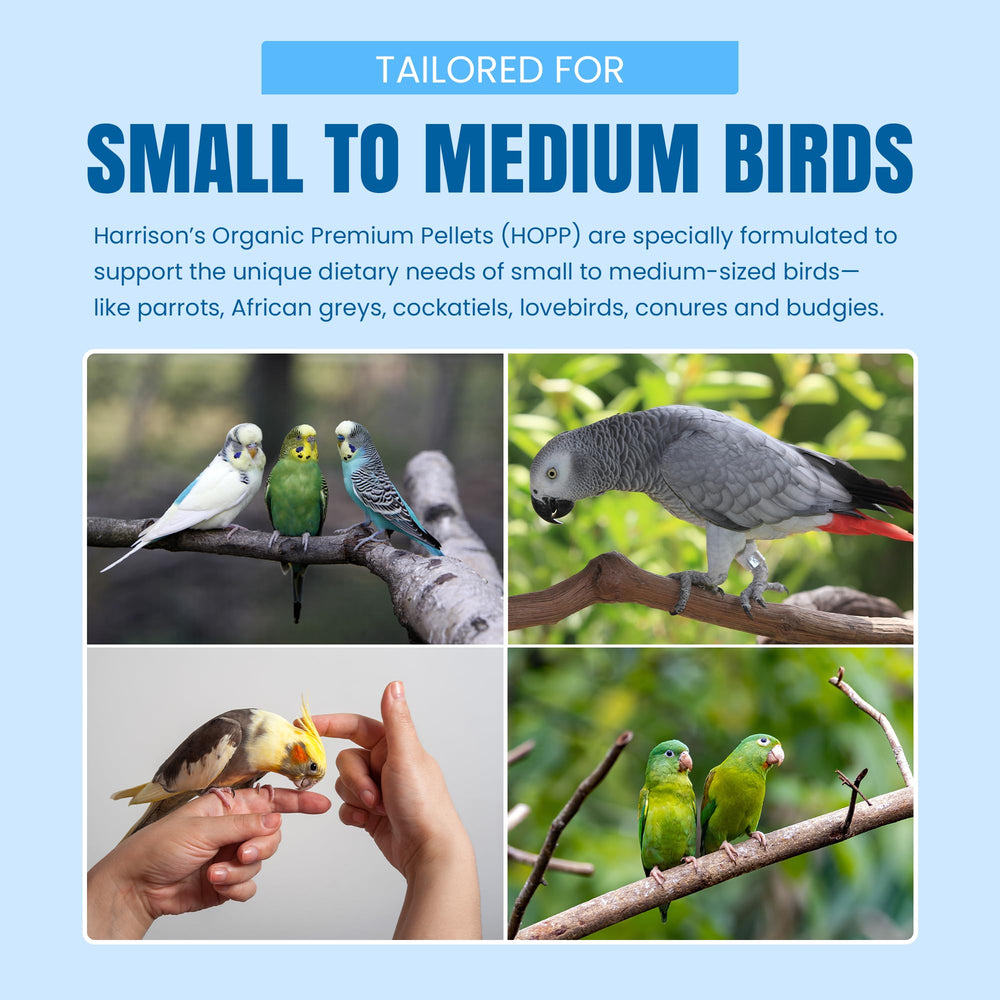 Harrison's HOPP ideal para aves pequeñas y medianas.