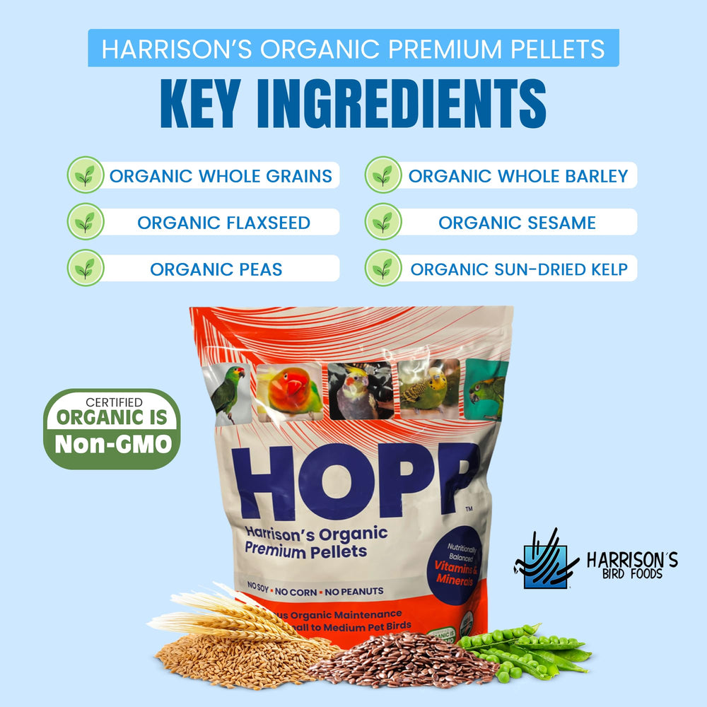 Harrison's HOPP con ingredientes orgánicos certificados.