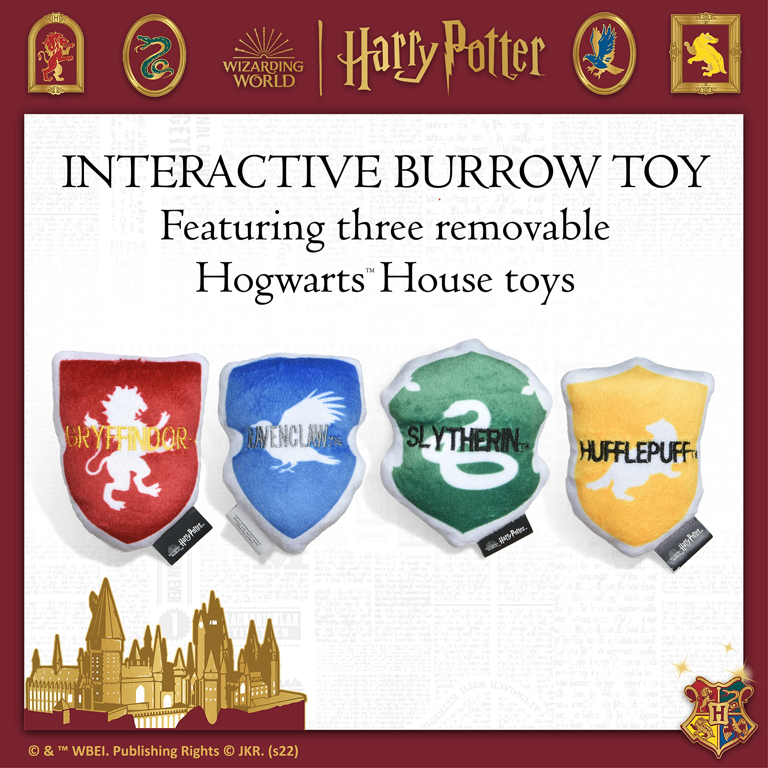 Harry Potter Plush de Casa Hogwarts, peluche temático que estimula la curiosidad del perro.