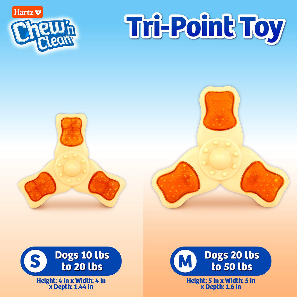 Hartz Chew n Clean Tri Point: textura de nylon y salientes para masajear encías.