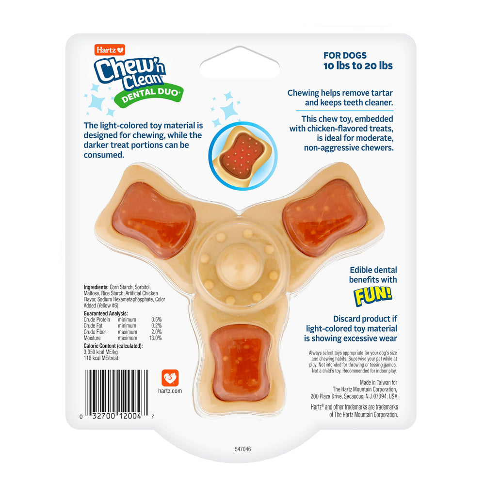 Hartz Chew n Clean Tri Point: carcasa de nylon resistente para mordidas moderadas.