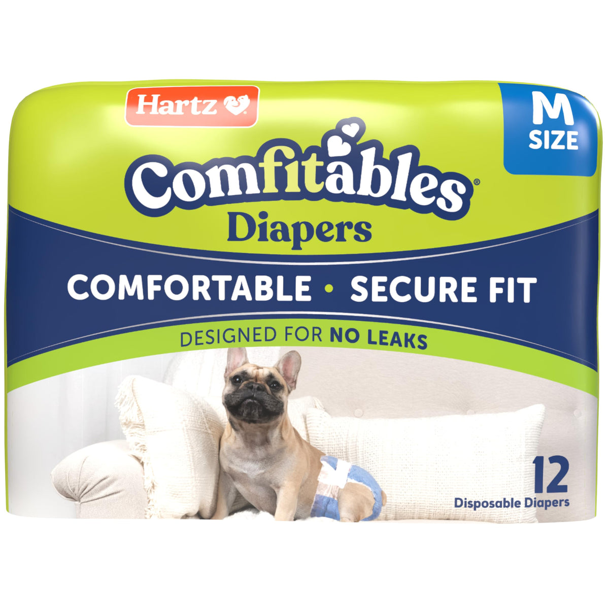 Hartz Comfitables: pañales desechables para perro mediano, ajuste cómodo y seguro.