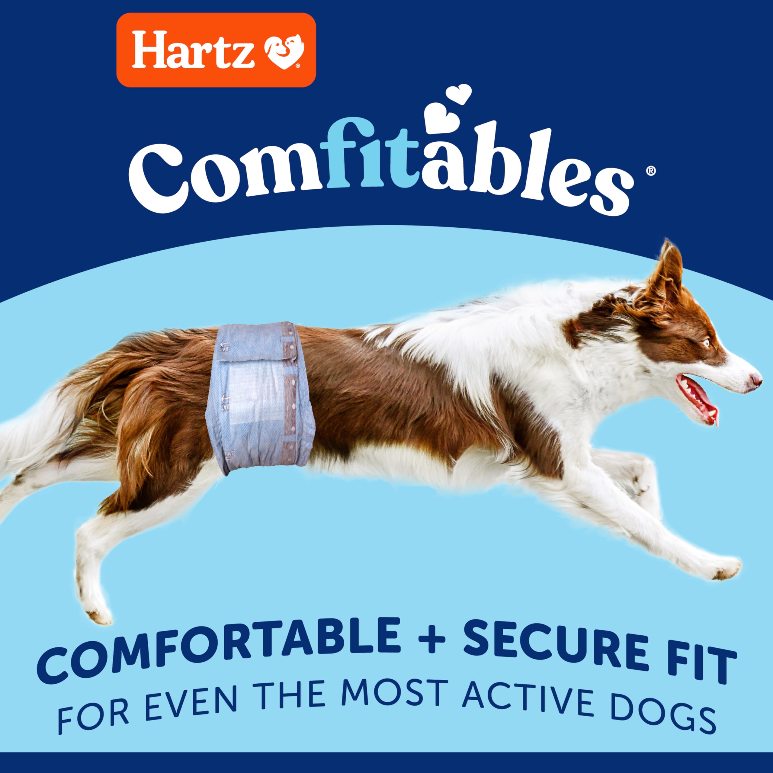 Hartz Comfitables, cierre seguro y ancho para ajuste personalizable.