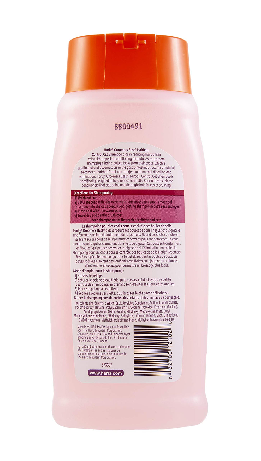Reducción de pelo suelto durante el lavado con Hartz Groomer’s Best