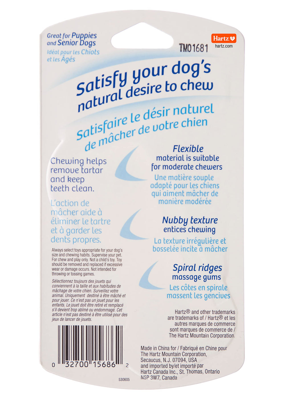 Hartz compatibilidad con opciones Tuff Bones y Duos Dentales para variedad.
