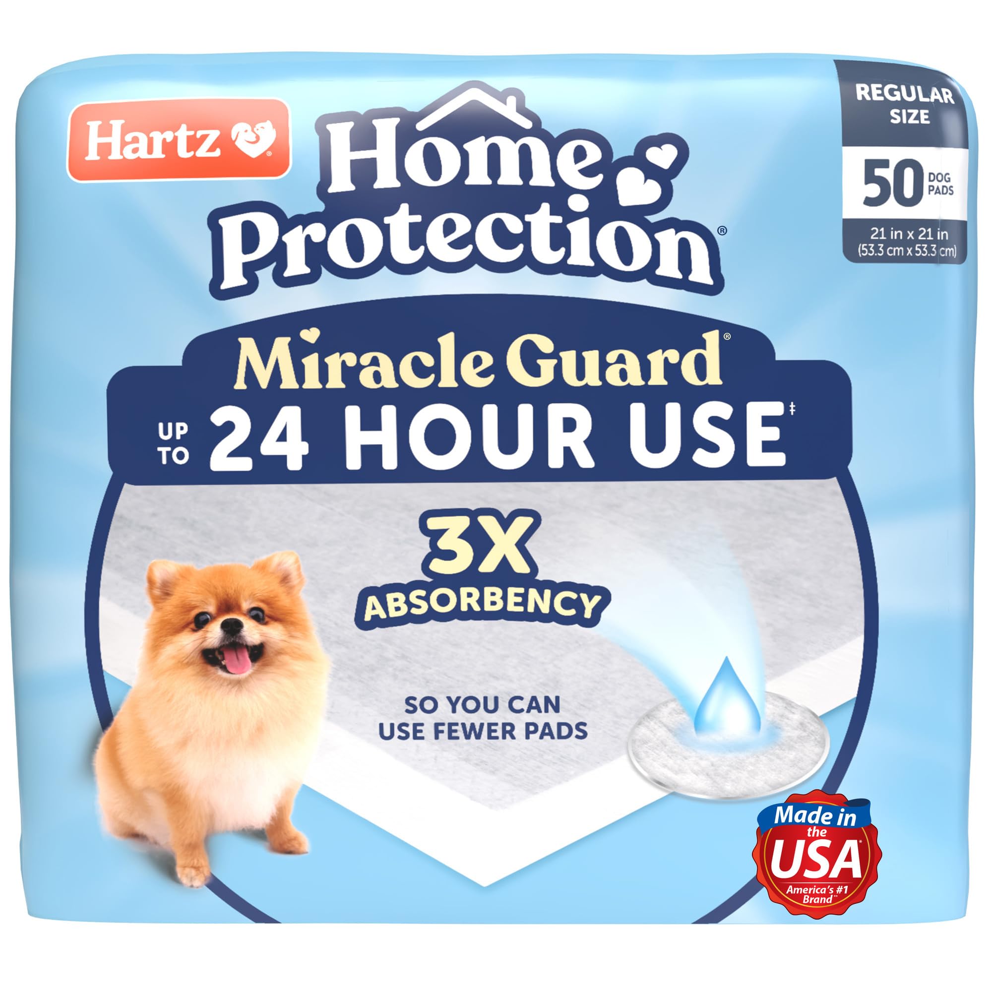Hartz Miracle Guard pad-absorbencia: alta capacidad para mantener el suelo seco.