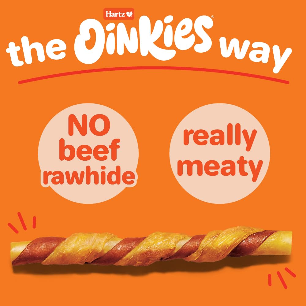 Capa de pollo en Hartz Oinkies Hearty Twists para sabor distinguido