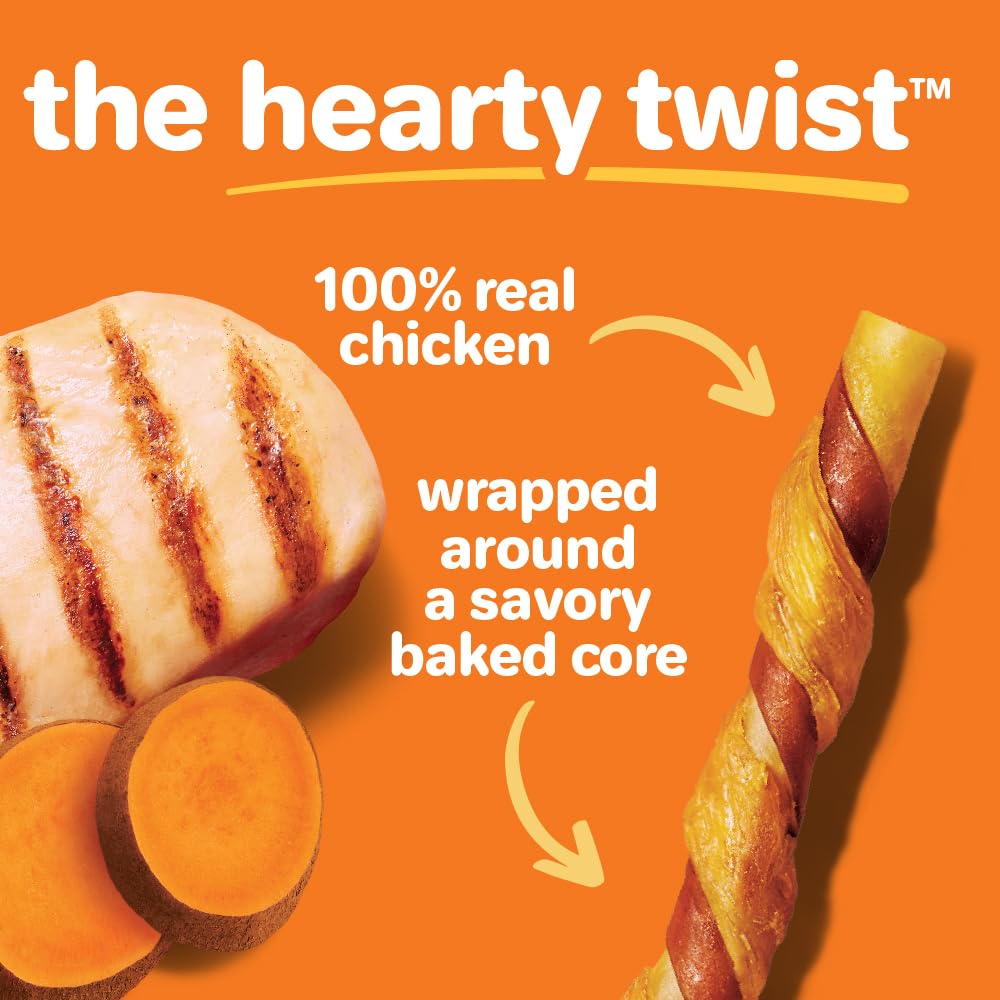 Core de cerdo en Hartz Oinkies Hearty Twists recubierto de pollo