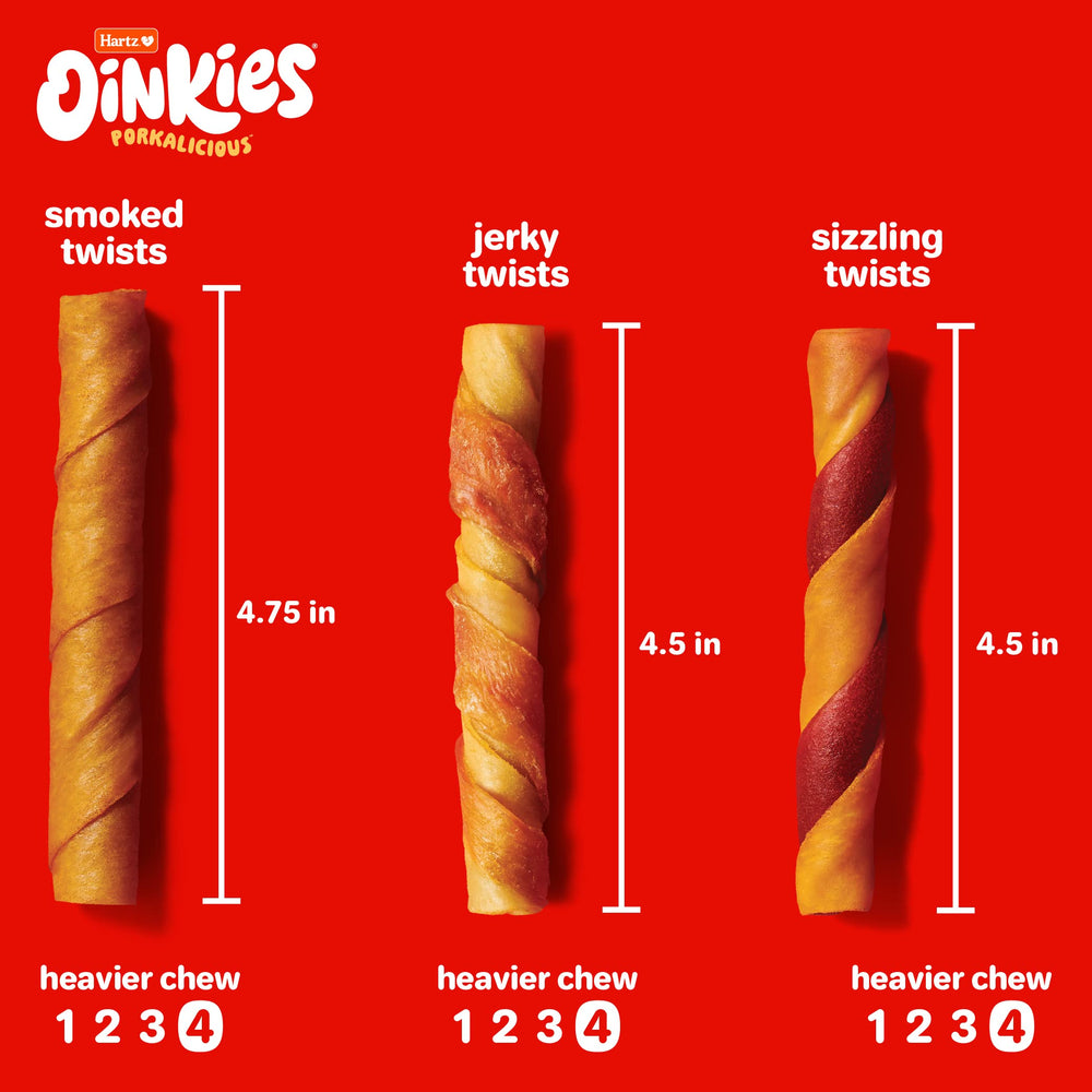 Hartz Oinkies Sizzling Twists, aroma apetitoso para perros