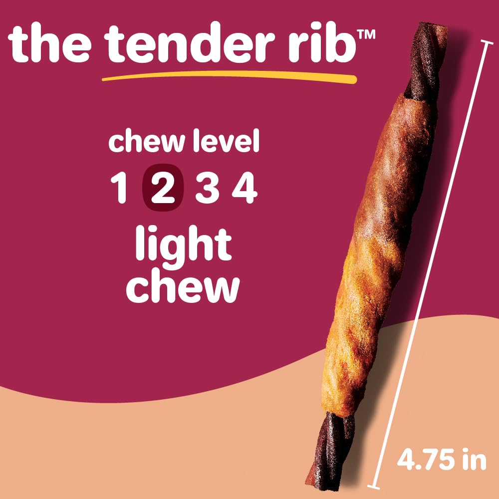 Hartz Oinkies Tender Ribs presentación de 22 piezas para perros.