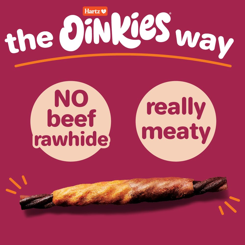 Hartz Oinkies Tender Ribs textura masticable para recompensa diaria.