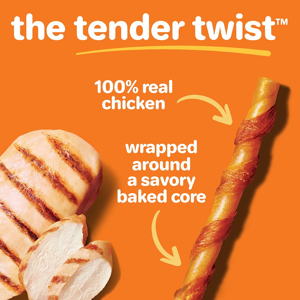 Hartz Oinkies Tender Twists, ideales para perros senior por su masticación suave.