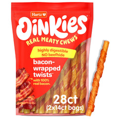 Hartz Oinkies: tiras envueltas en tocino, snack sabroso para perros.