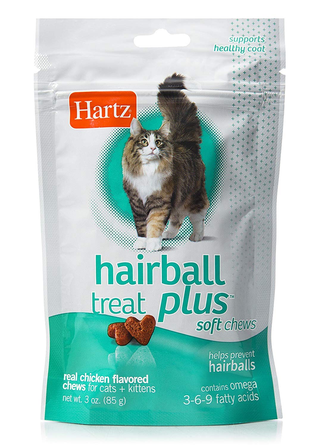 Remedio Hartz Hairball, gomitas sabor pollo para gatos