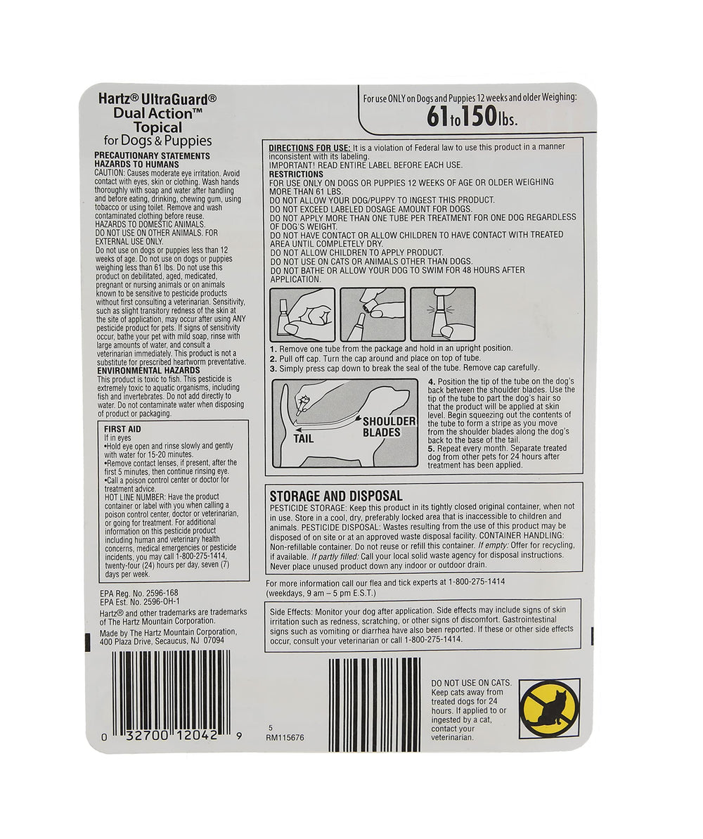 Hartz UltraGuard base-dos-application, facile à appliquer sur la base des épaules.